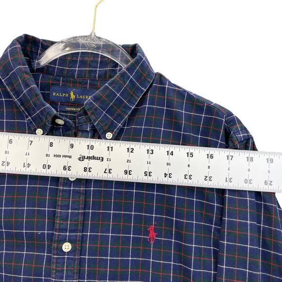 POLO Ralph Lauren Men's Polo Size Large Custom Fit Plaid - Picture 6 of 11